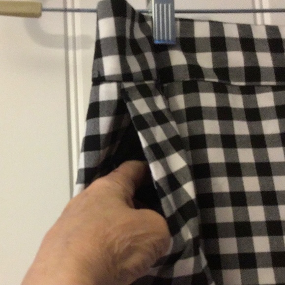 Zara black & white plaid pants size s. - Picture 4 of 9